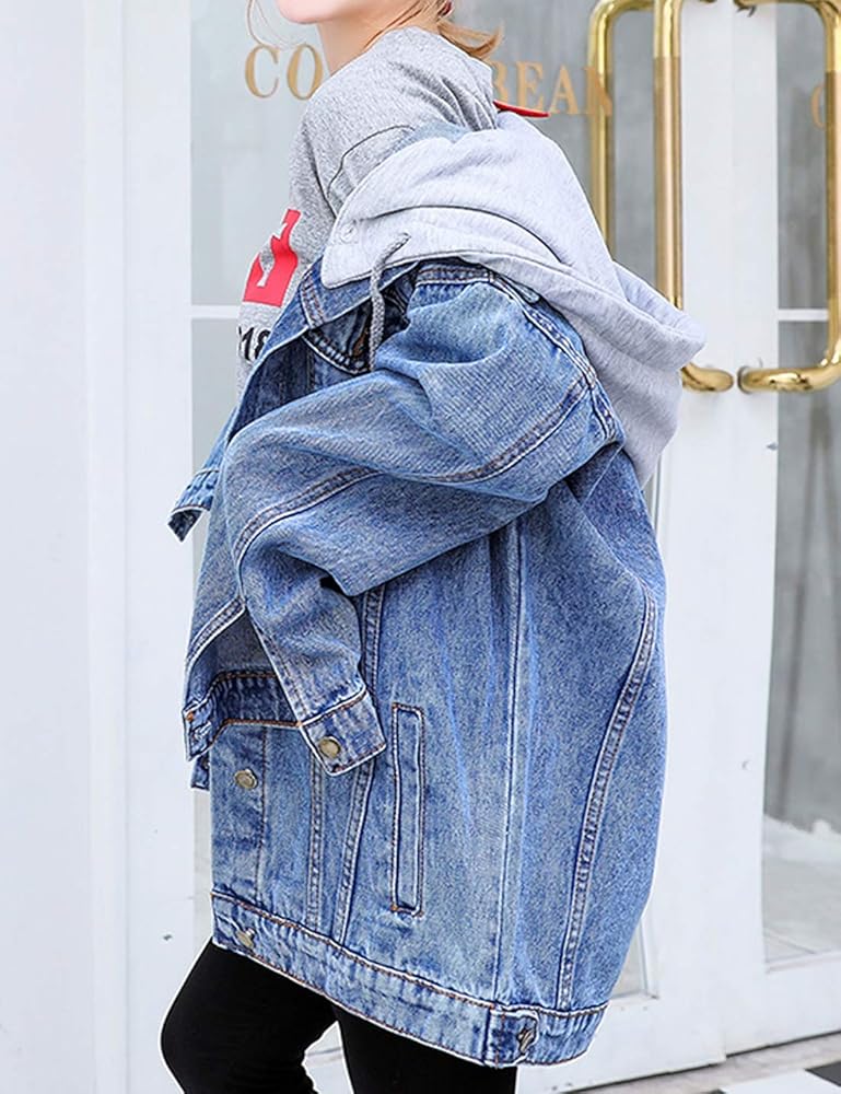 専用です⭐︎over sized Jacket Coat Saukiee Oversized Denim Jacket Distressed Boyfriend Jean